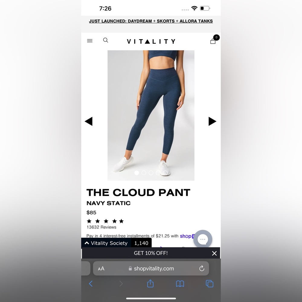 Navy Static new leggings